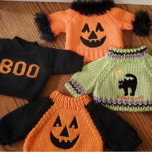 Halloween Crochet Small Sweaters Set of Four